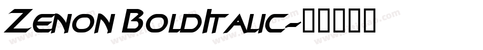 Zenon BoldItalic字体转换